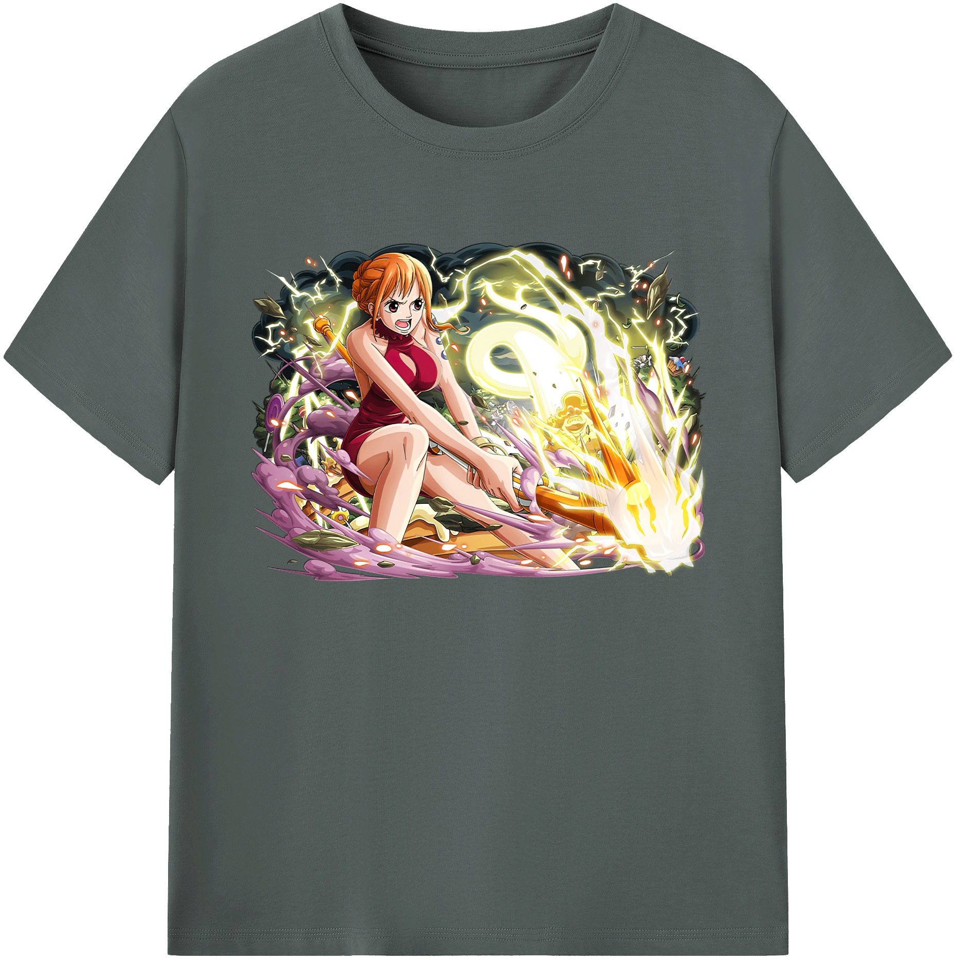 ワンピース ナミ ONE PIECE Nami 綿100％ メンズ半袖Tシャツ｜肌触りやわらか＆通気性